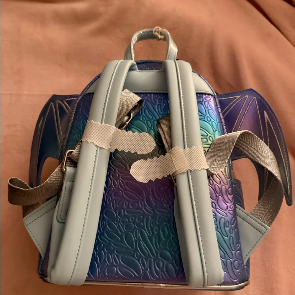 Loungefly 4th Wing Blue Dragon Backpack - Picture 2 of 3